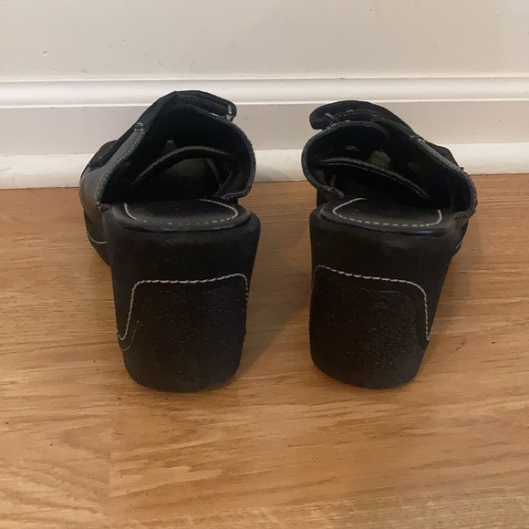 Vintage 90s Fashion Bug Sz 10 heeled open toe clog/sandals - Picture 3 of 9